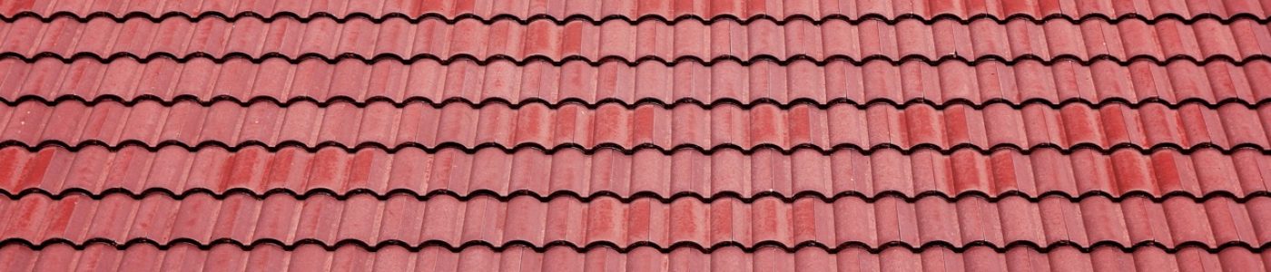 Red tiles roof background